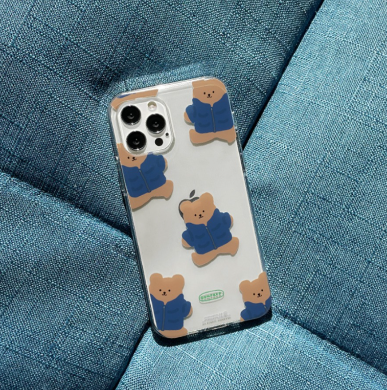 ｜MOMO CASE｜ 425 곰파카(블루) Jelly Case