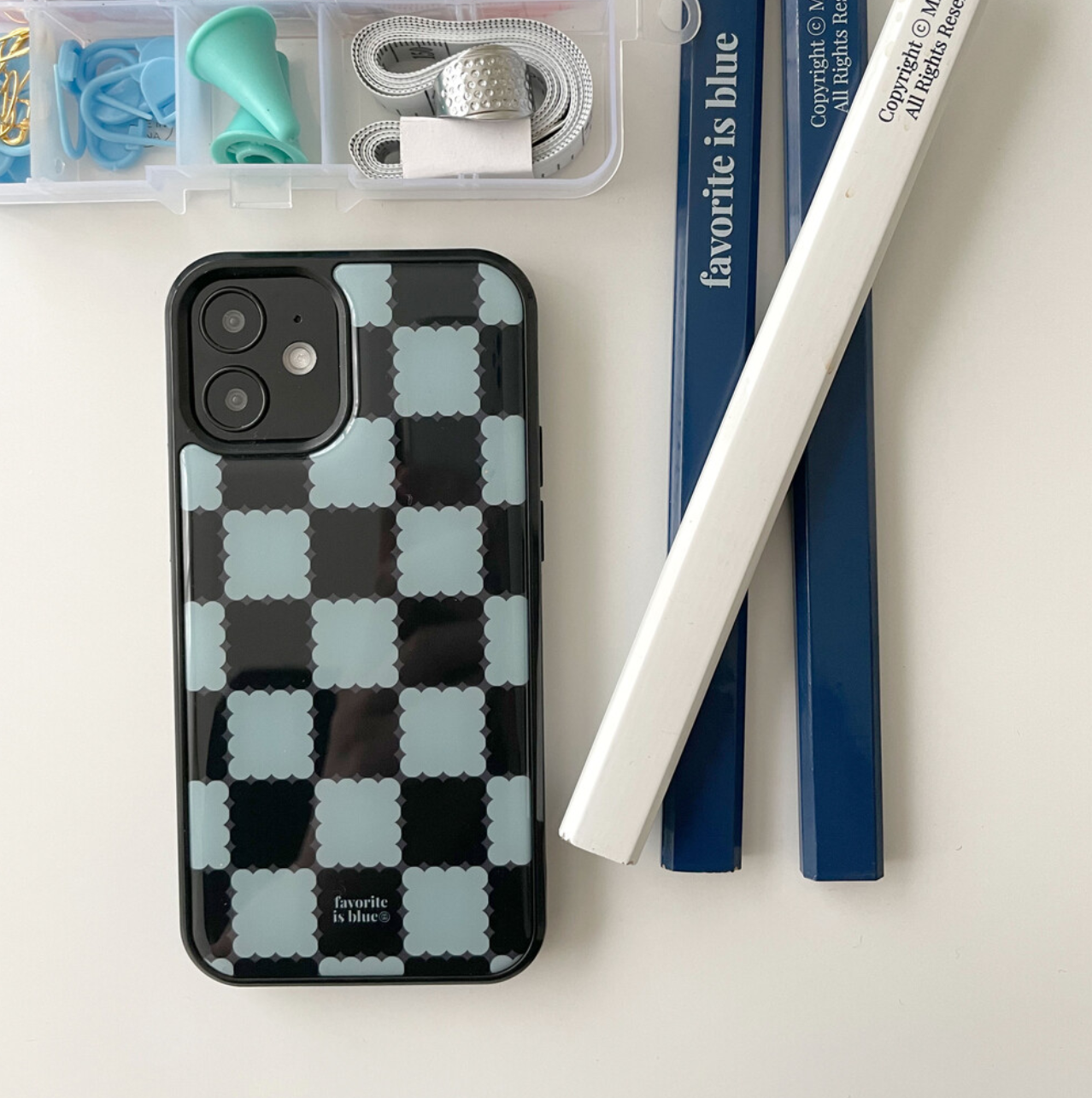 ｜midmaly｜ Cookie Check Epoxy Phone Case