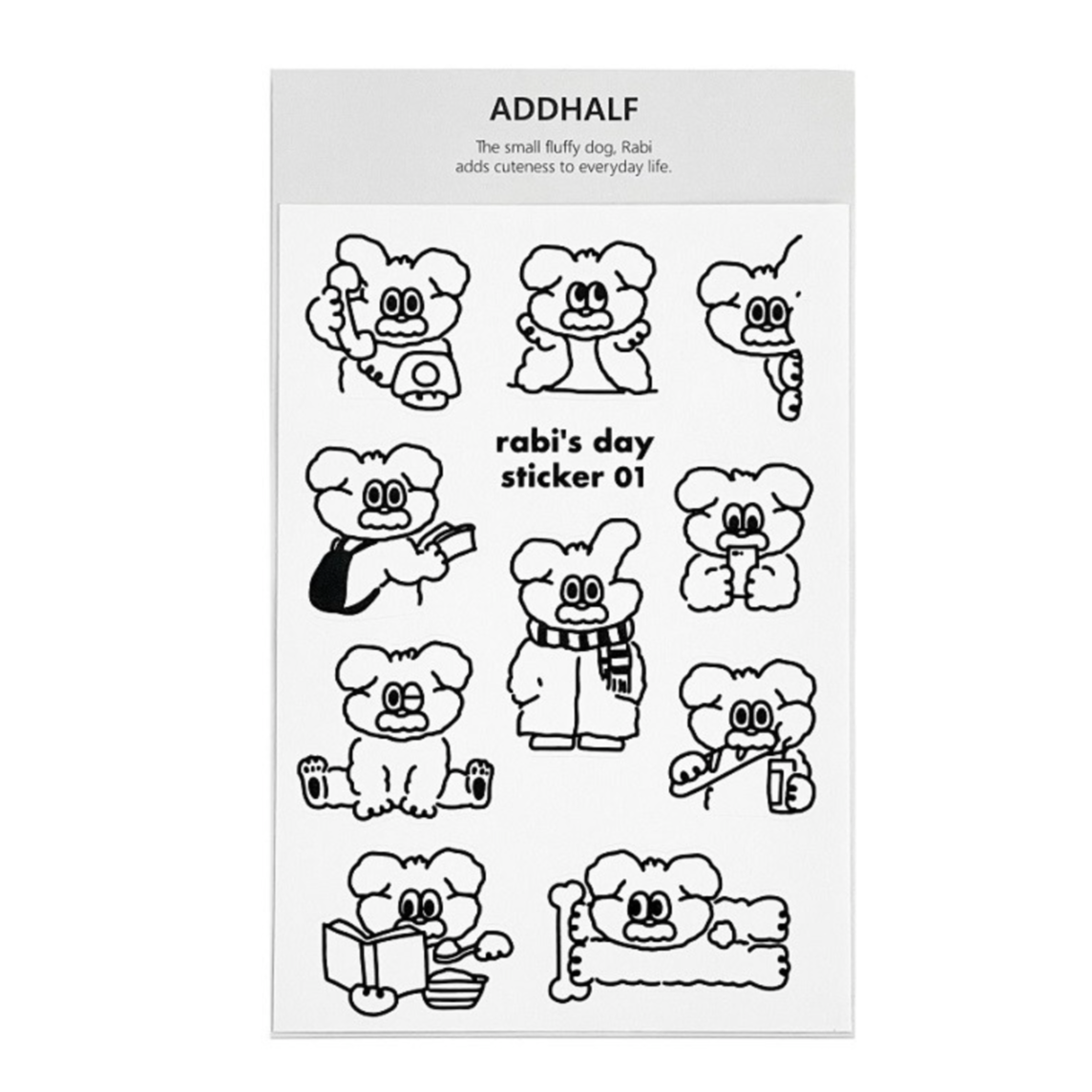 ｜ADDHALF｜ Rabi's Day Sticker 01