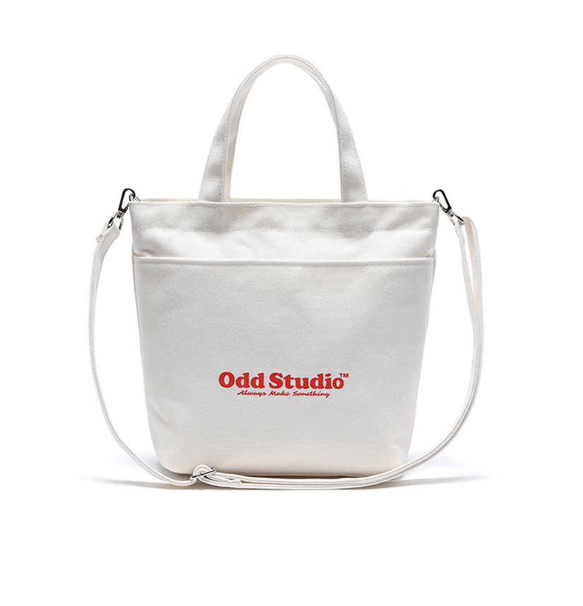｜Odd Studio｜ Bold Logo Cross Bag - CREAM