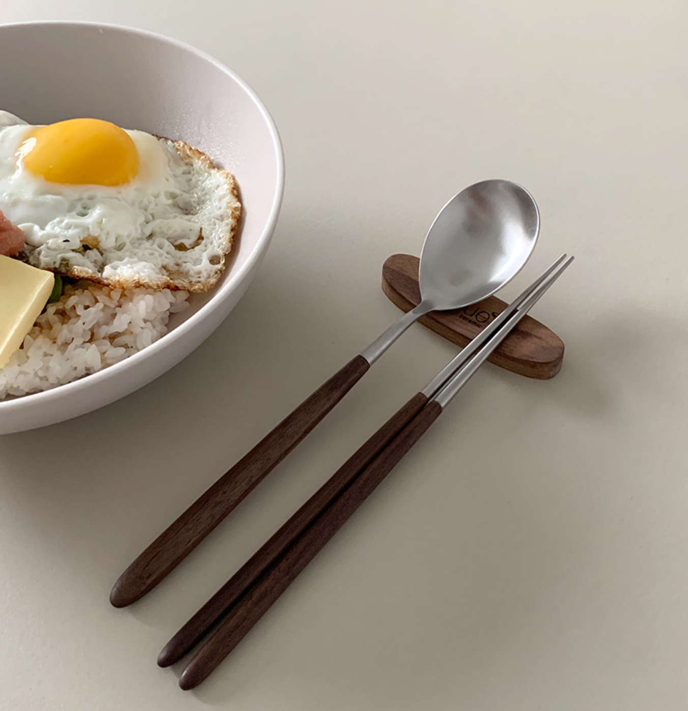 ｜SINON SHOP｜ Value Walnut Cutlery Set (2P)