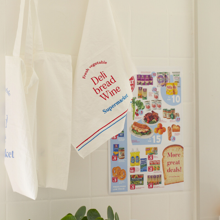 ｜momur｜ Kitchen Cloth ‘Red Blue’