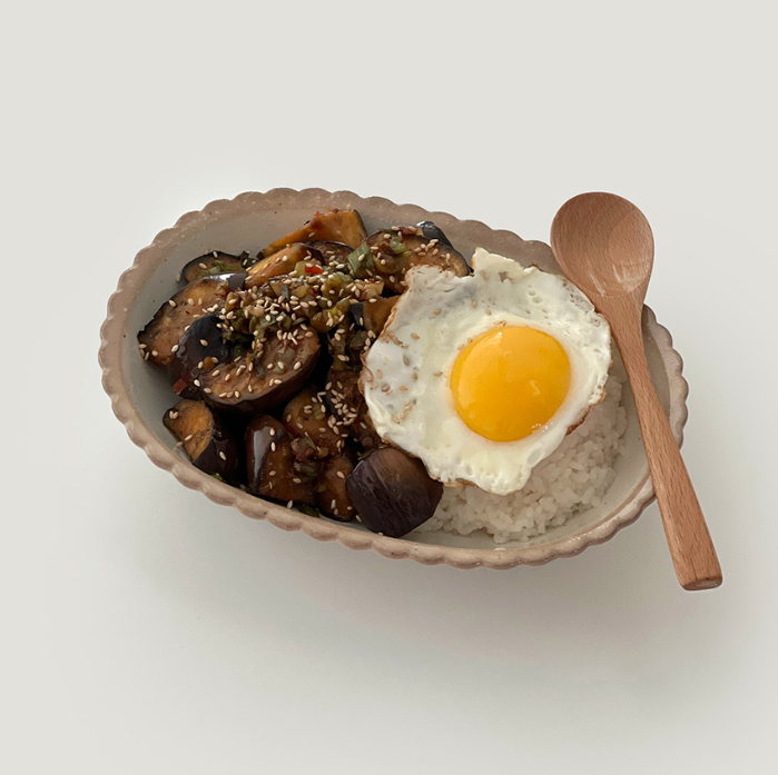 ｜CHOU PLATE｜ Curly Oatmeal Oval Bowl