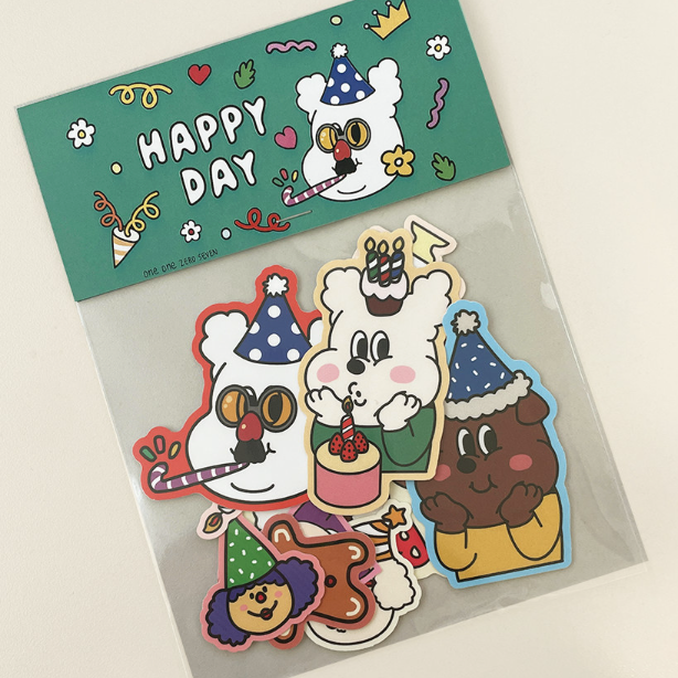 ｜1107｜ Happy Day Sticker Pack