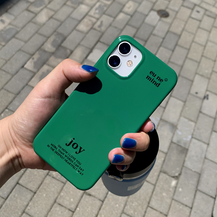 ｜eune mind｜ Joy Green Glossy Hard Case