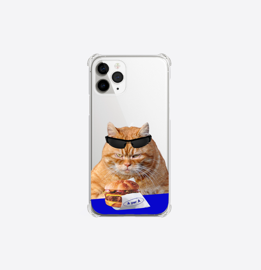 ｜A per A｜ Gluttony Cat and Hamburger Jelly Hard Case