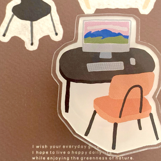 ｜greenyeveryday｜ Table & Chair Acrylic Grip Tok