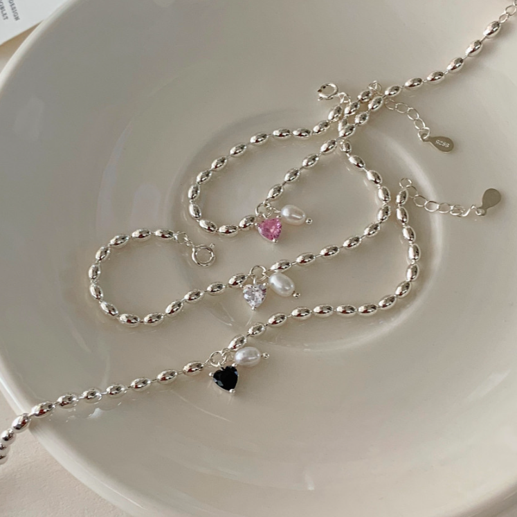 ｜uable｜ Colour Heart Cubic Bracelet