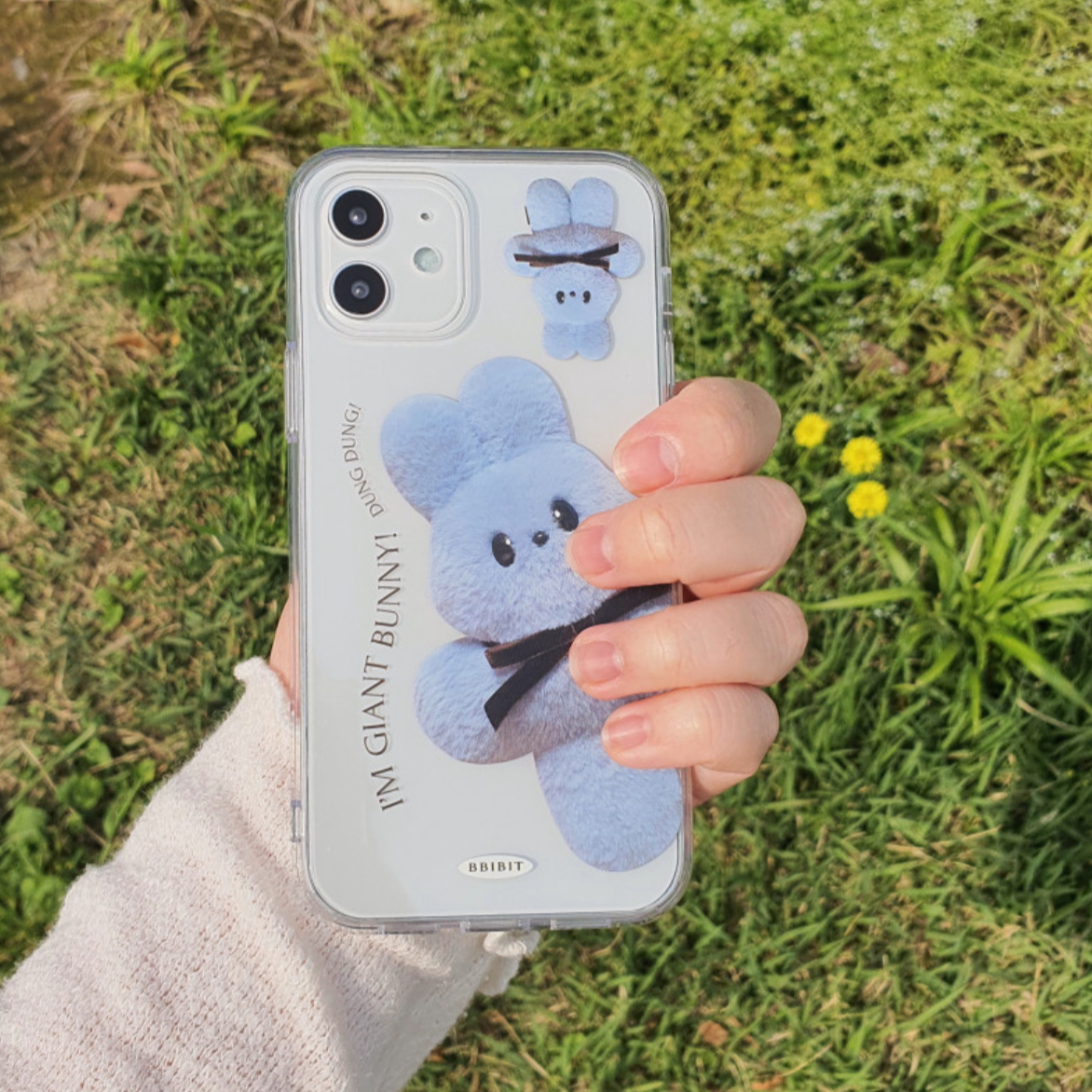 ｜BBIBIT｜ Giant Bunny Dung Dung Jelly Hard Case (Sky)