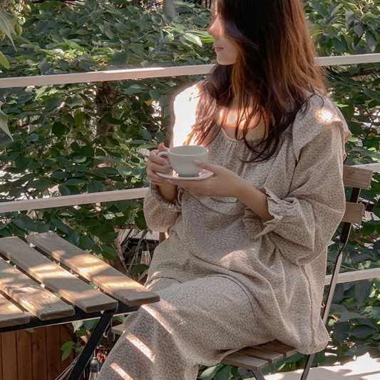 ｜Juuneedu｜ Leaf Lace Pajama Set