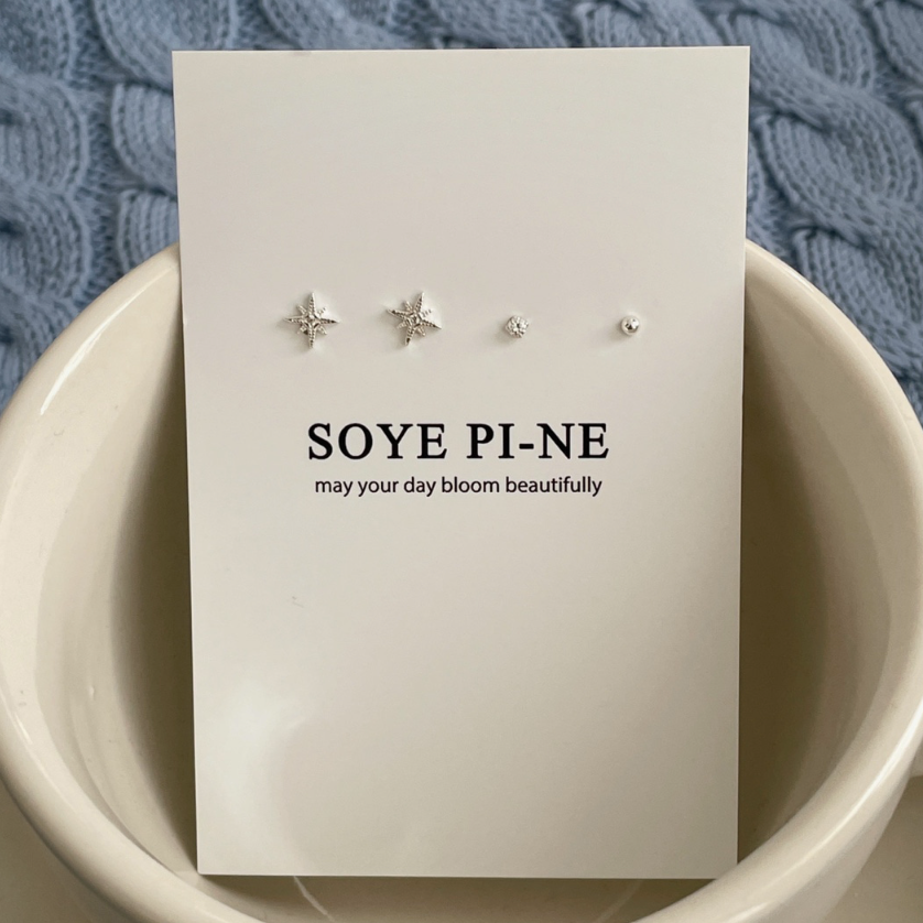 ｜SOYE PI-NE｜ Sparkling Cubic Earrings Set