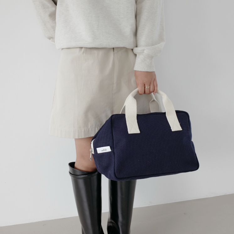 ｜unfold｜ Boston Bag (navy)