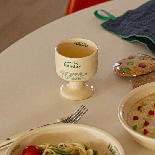 ｜momur｜ ｜weekend 4｜ Holiday Wine Glass (Butter Green)