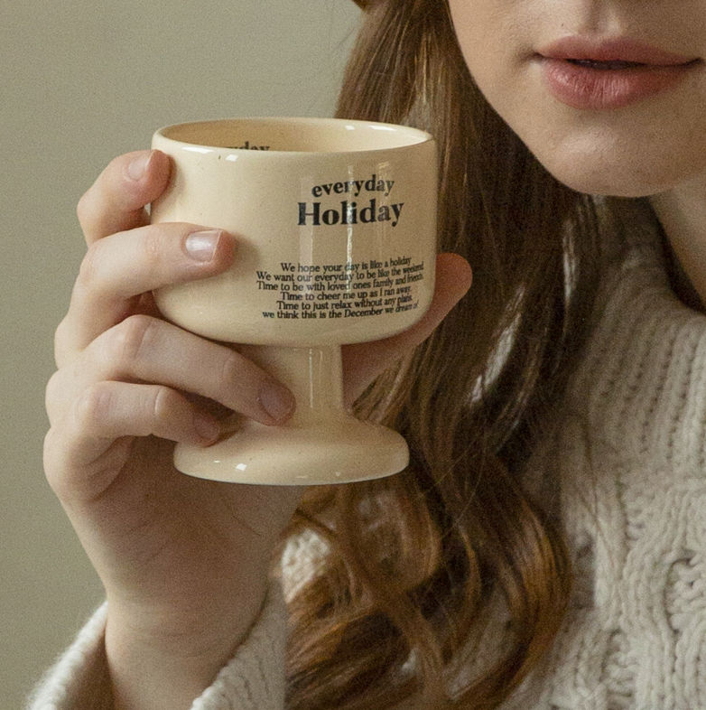 ｜momur｜ ｜weekend 4｜ Holiday Wine Glass (Butter Black)