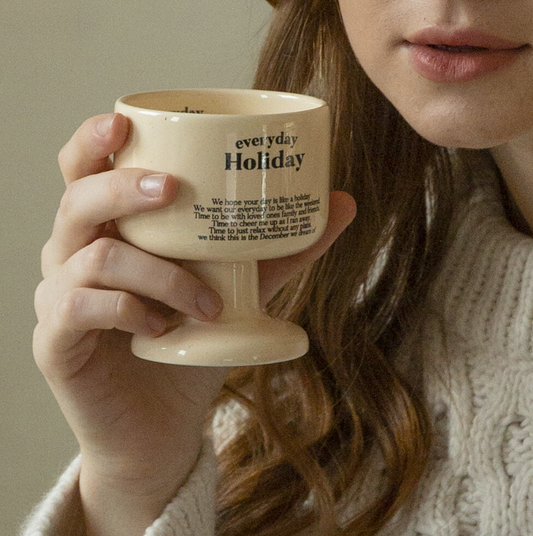 ｜momur｜ ｜weekend 4｜ Holiday Wine Glass (Butter Black)