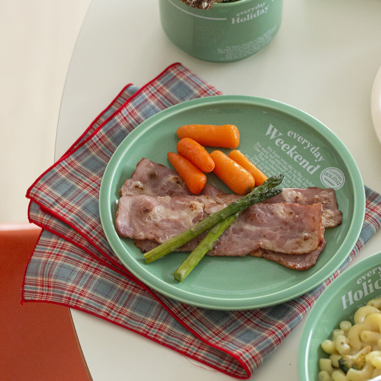 ｜momur｜ ｜weekend 4｜ Holiday Plate (Green Ivory)