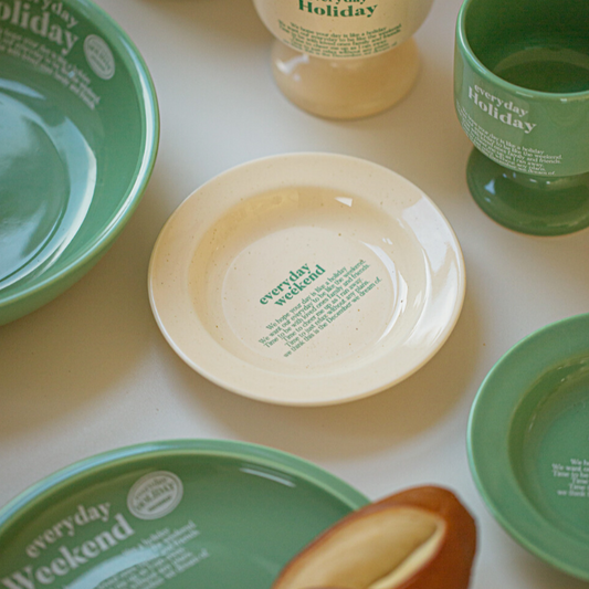 ｜momur｜ ｜weekend 4｜ Holiday Mini Plate (Butter Green)