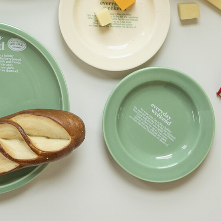 ｜momur｜ ｜weekend 4｜ Holiday Mini Plate (Green Ivory)
