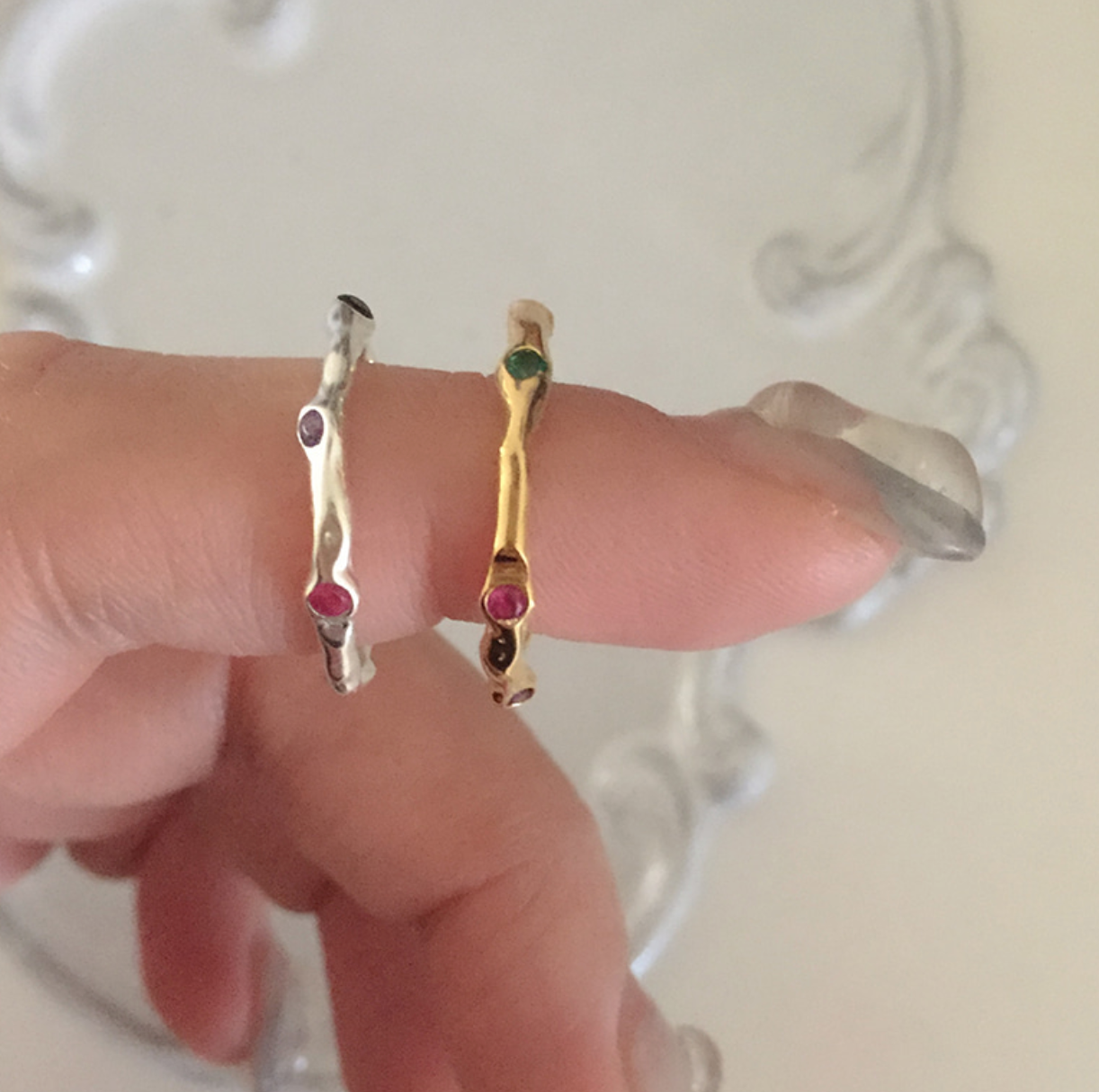 ｜moat｜ Rainbow Wave Ring (silver925)