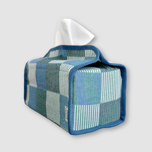 ｜unfold｜ Patchwork Tissue Cover (blue)