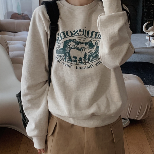 ｜SLOWAND｜ Lettering Raglan Sweatshirt