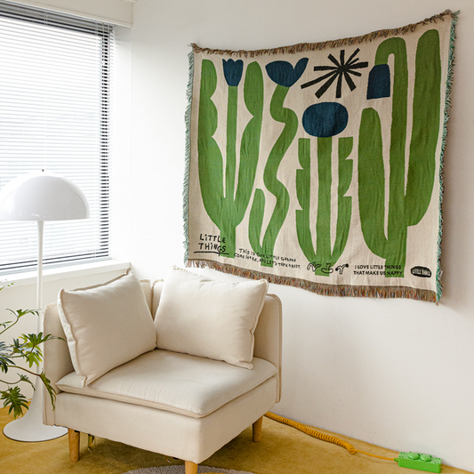 ｜livework｜ Woven Blanket (Garden)