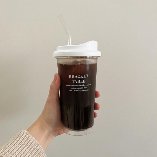 ｜Bracket Table｜ 100°C Reusable Cup 473ml (Green / White)