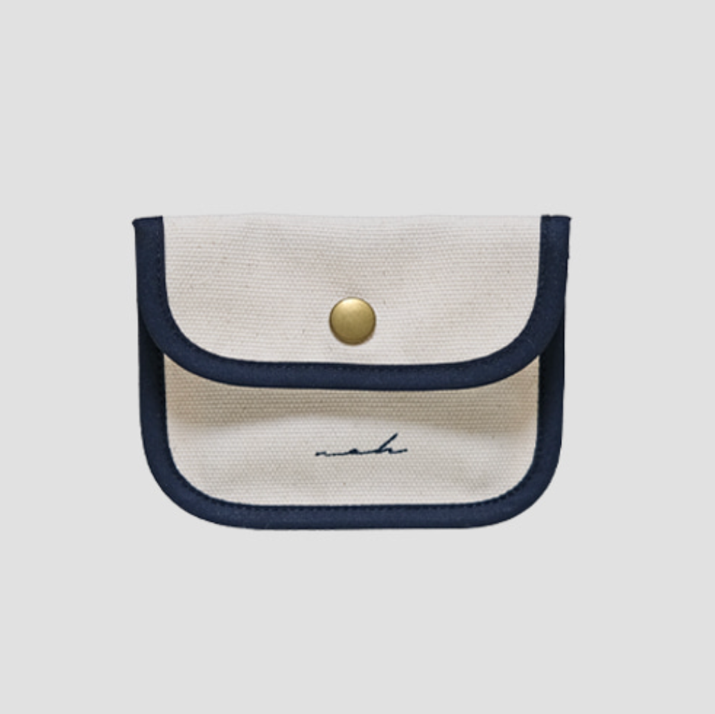 ｜noh｜ Signature Mini Wallet (Ivory/navy)