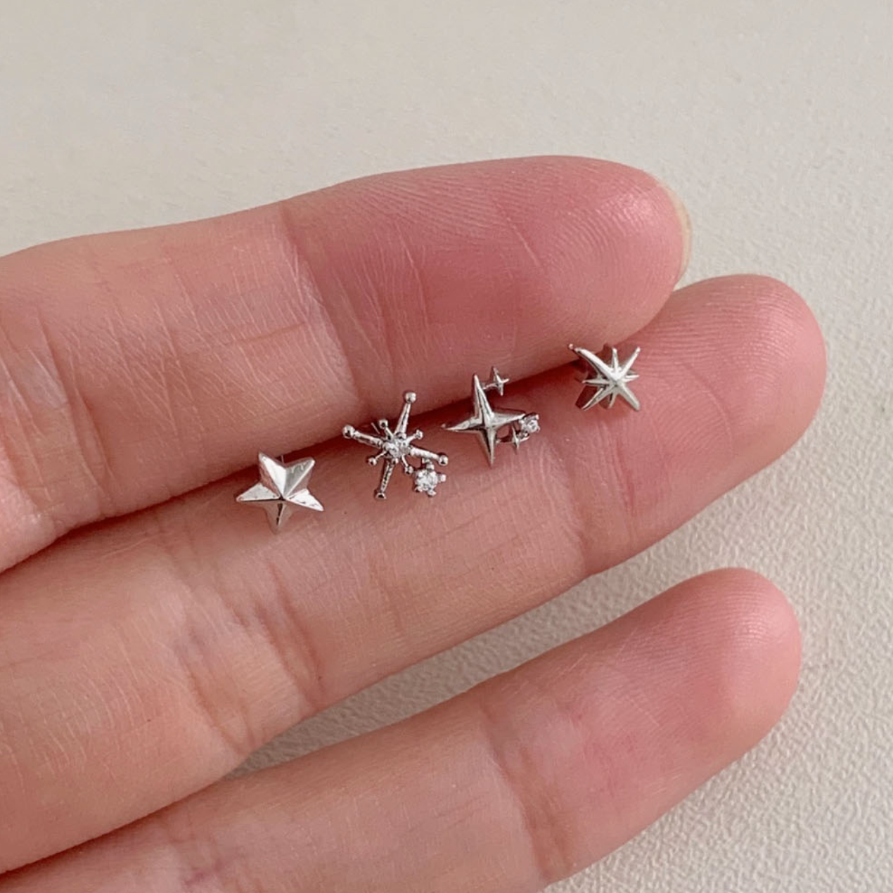 ｜SOYE PI-NE｜ Flash Glitter Star Piercing Collection (4Types)