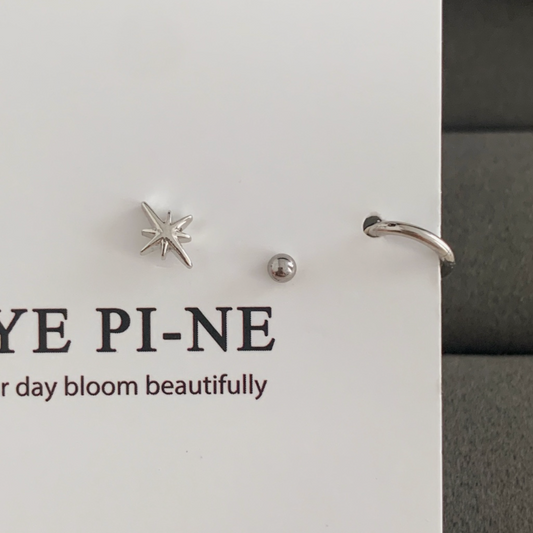 ｜SOYE PI-NE｜ Light Starlight Ball Piercing Set