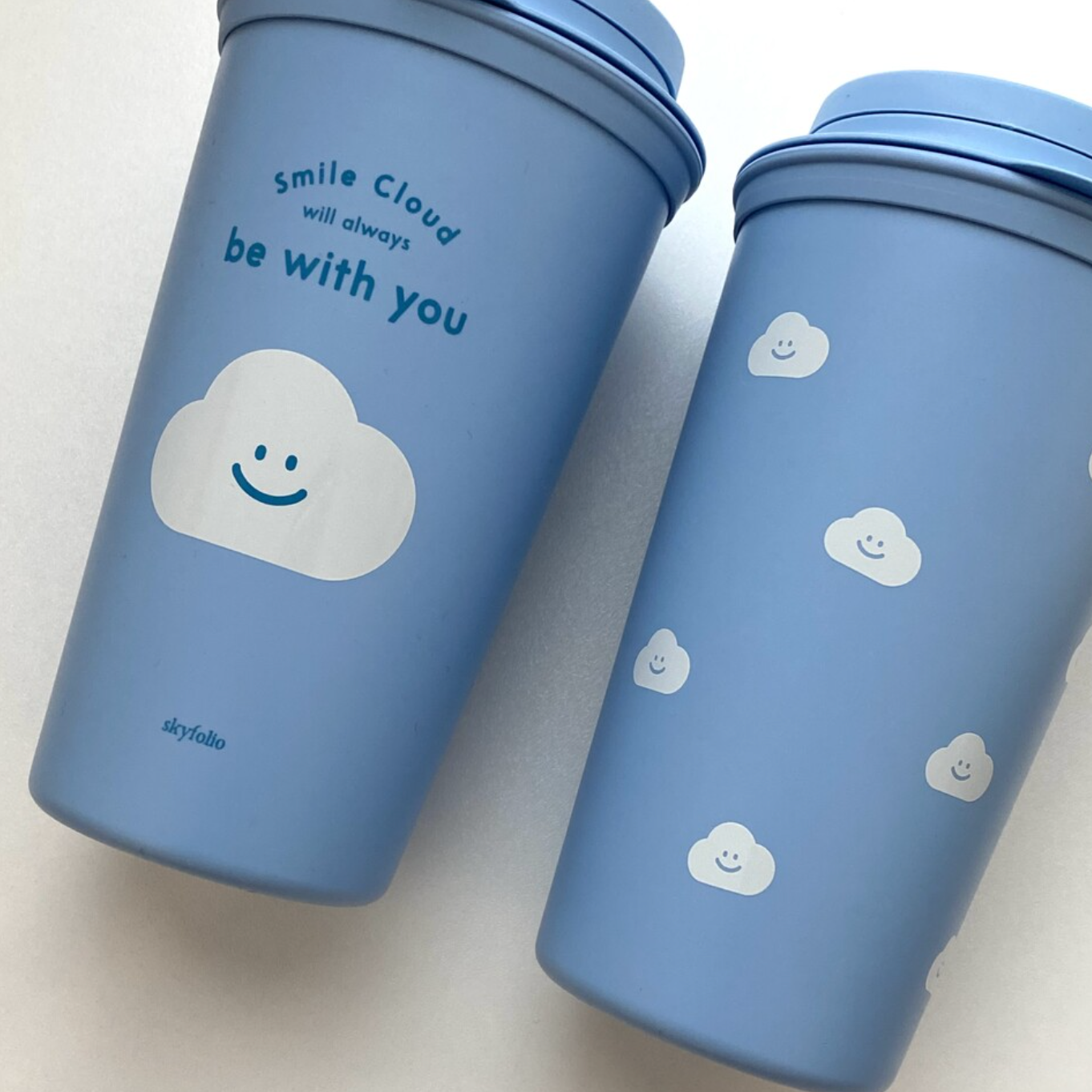 ｜skyfolio｜ Pattern Reusable Tumbler (Blue) 450ml