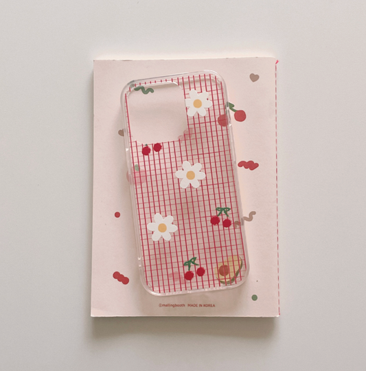｜malling booth｜ Cherry Daisy Jelly Hard Case
