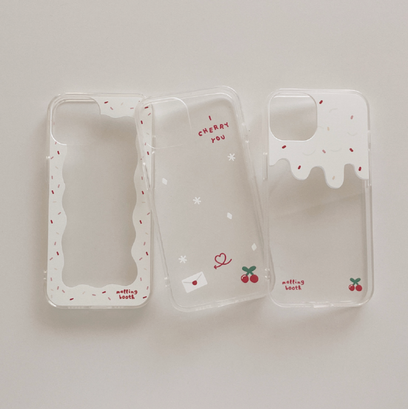 ｜malling booth｜ Melting Cherry Deco Jelly Hard Case
