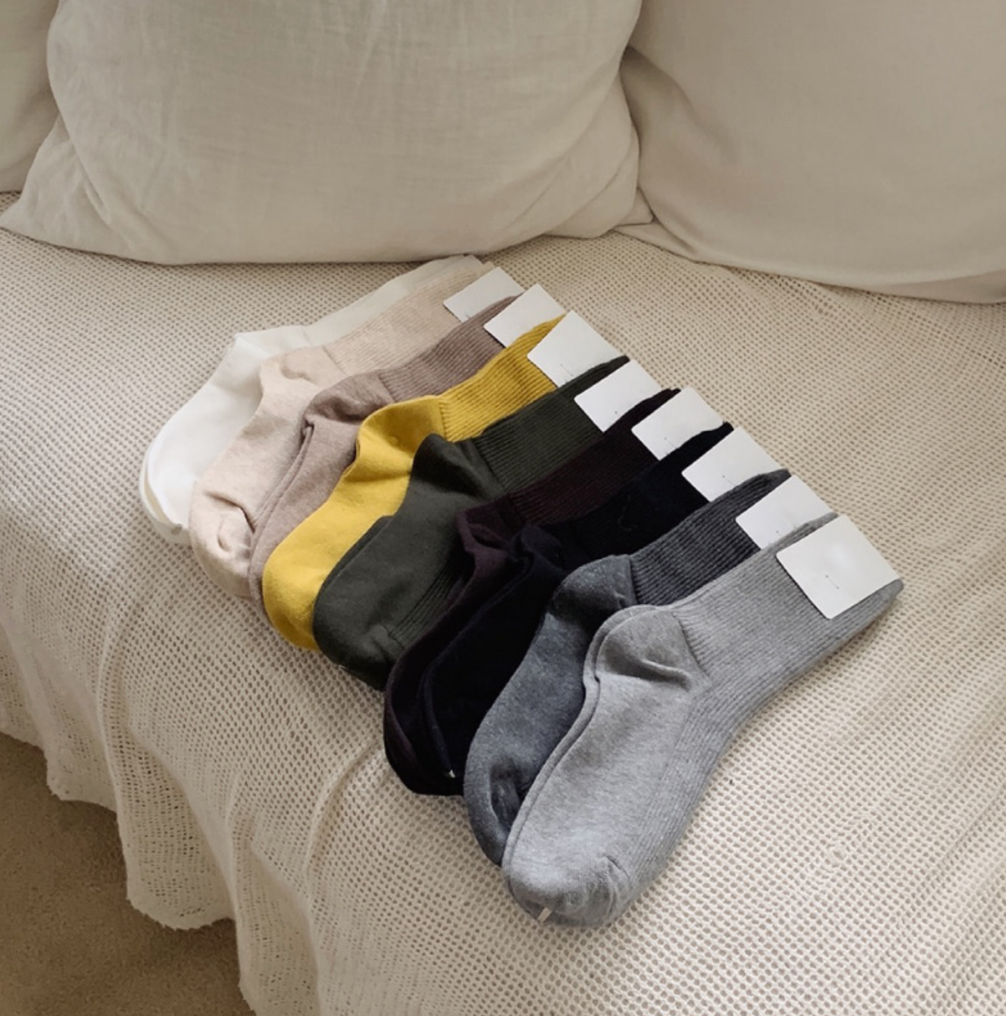 ｜REAL YELLOW｜ Basic Colour Socks (9colours)
