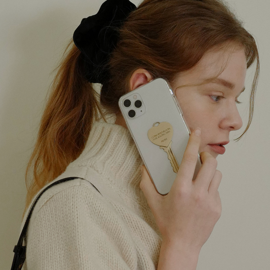 ｜fi,ore｜ Heart Key Jelly Clear Hard Case