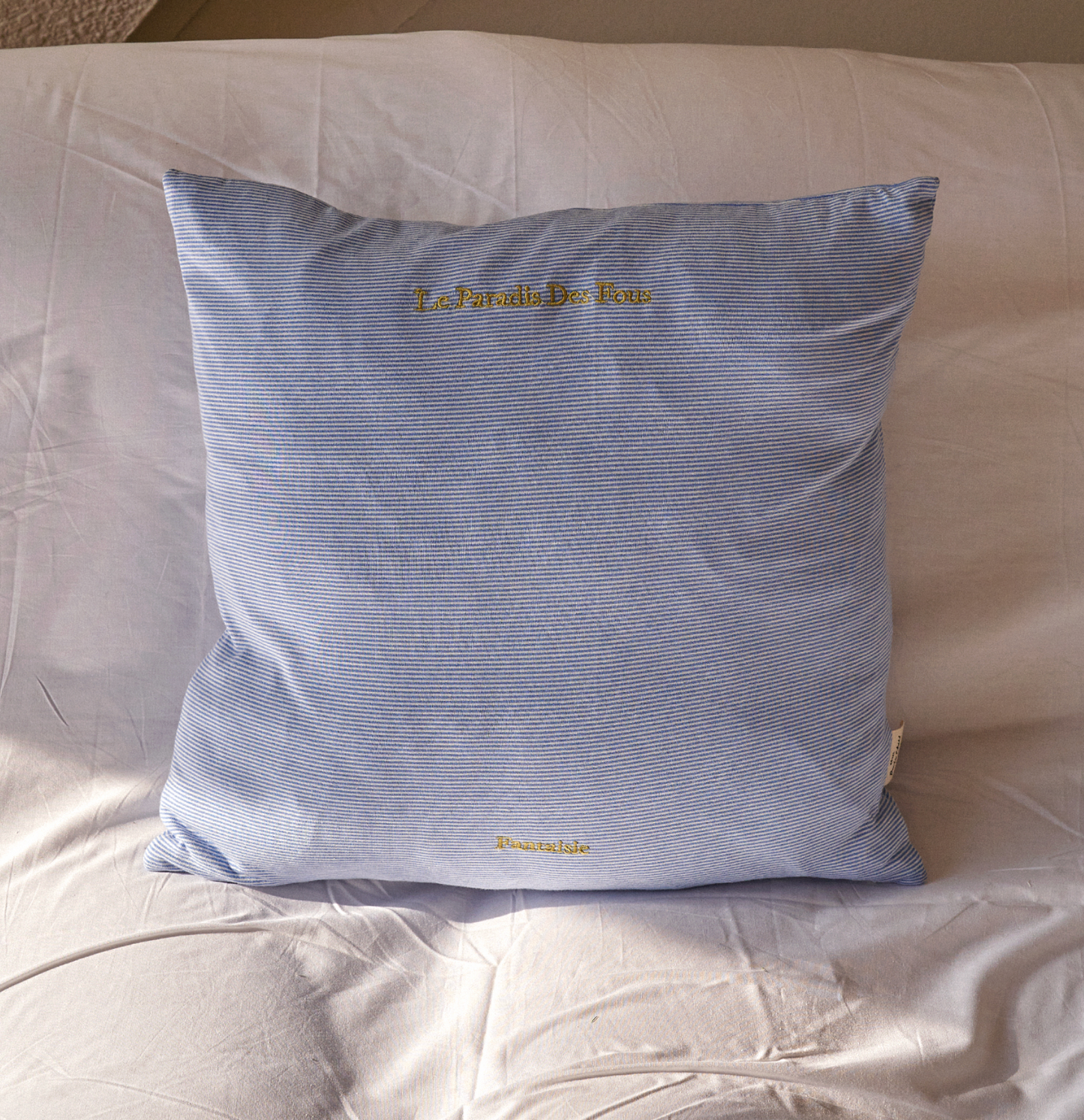 ｜HOTEL PARIS CHILL｜ Breezy Day Cushion Cover (Blue Stripe)