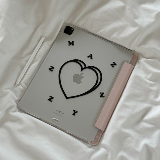 ｜MAZZZZY｜ Signature Heart (Sandpink) Ipad Case