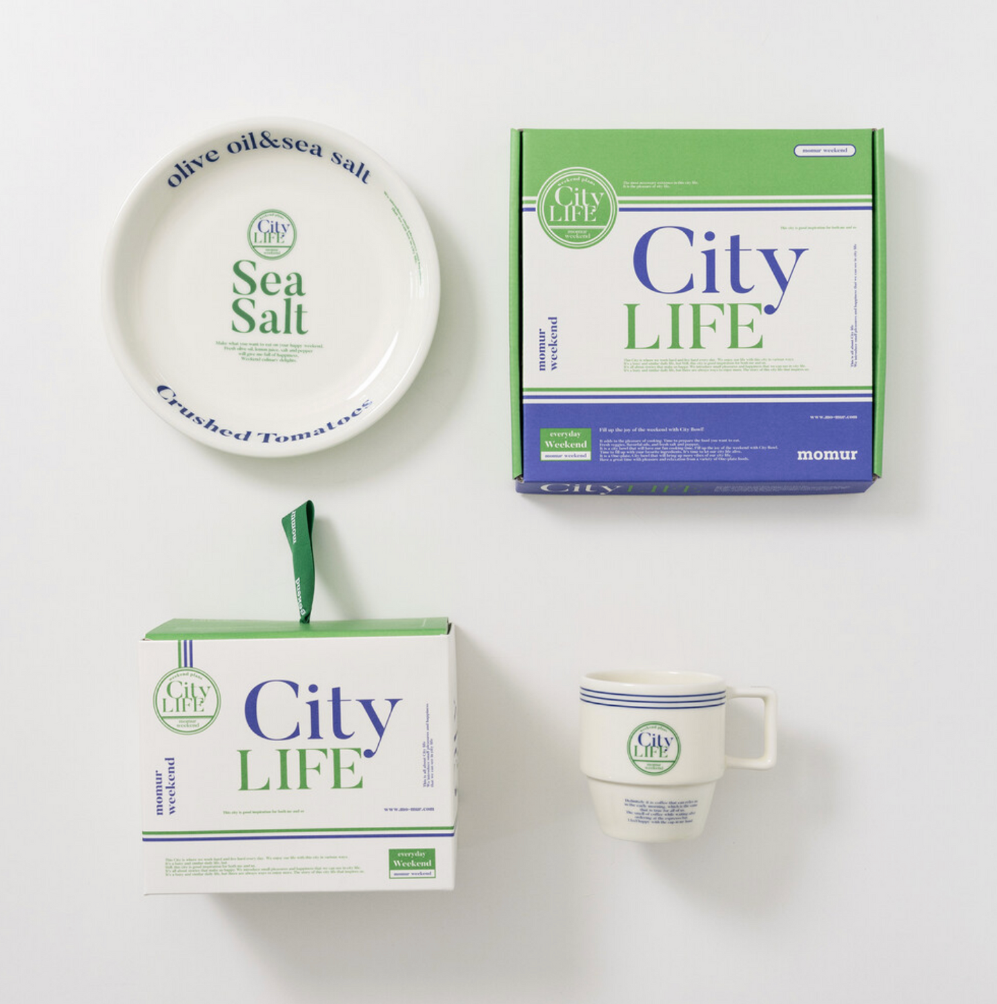 ｜momur｜ ｜weekend 6｜ Mug & City Bowl Set (Ivory)