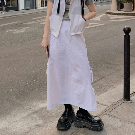 ｜VINVLE｜ Slit Ribbon Skirt