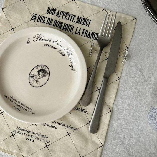 ｜MAMANAUBE｜ Merci 189 Round Plate 18cm