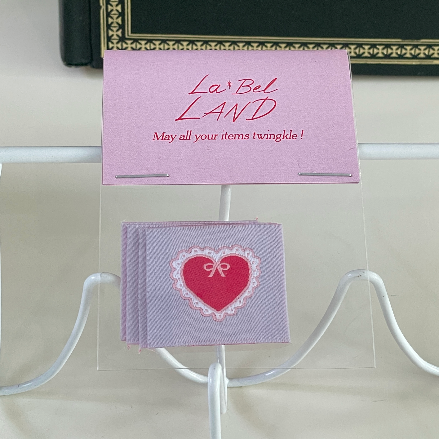 ｜La*Bel LAND｜ Lace Heart Label - Violet (4ea)