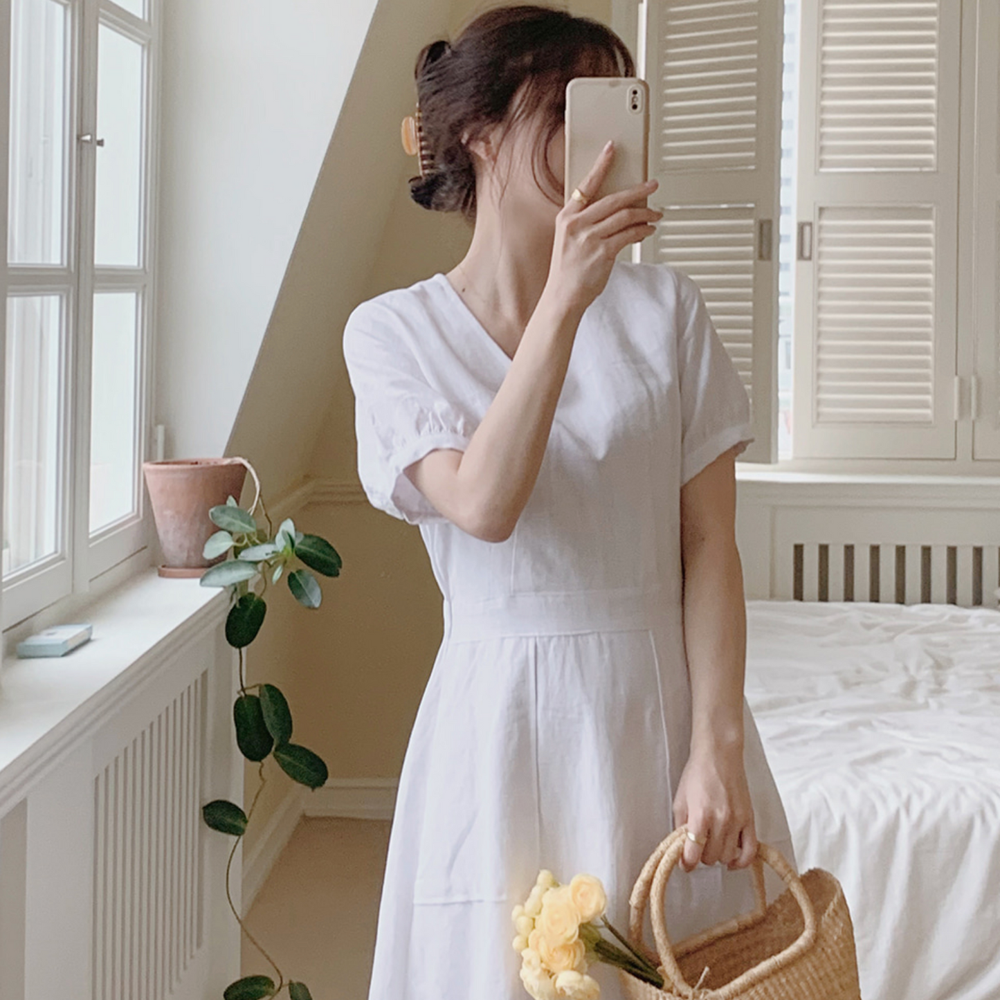 ｜SLOWAND｜ # SLOWMADE Daily Summer Linen Dress