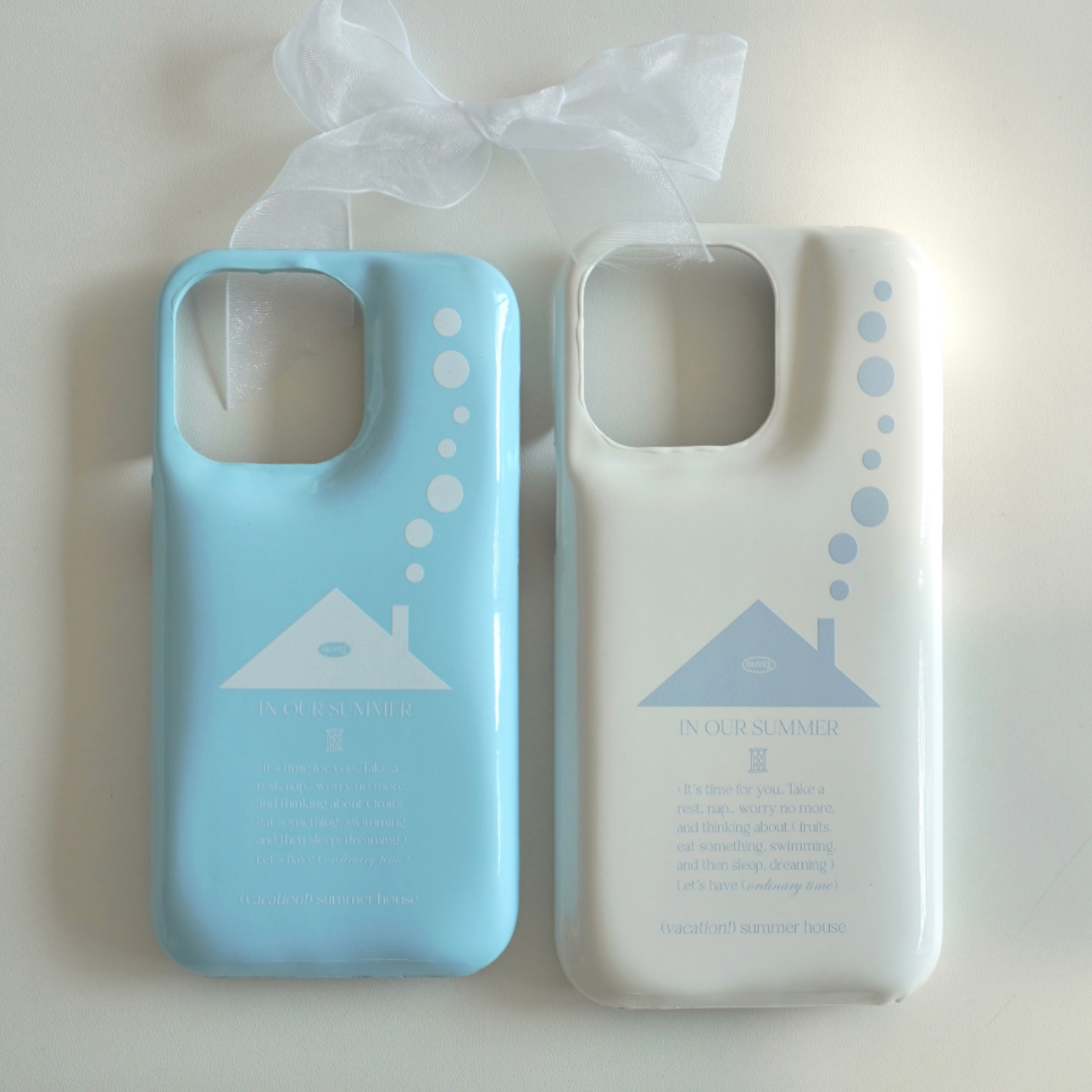 ｜OLIVET｜ In Our Summer Cloud Case (Sky/ White)