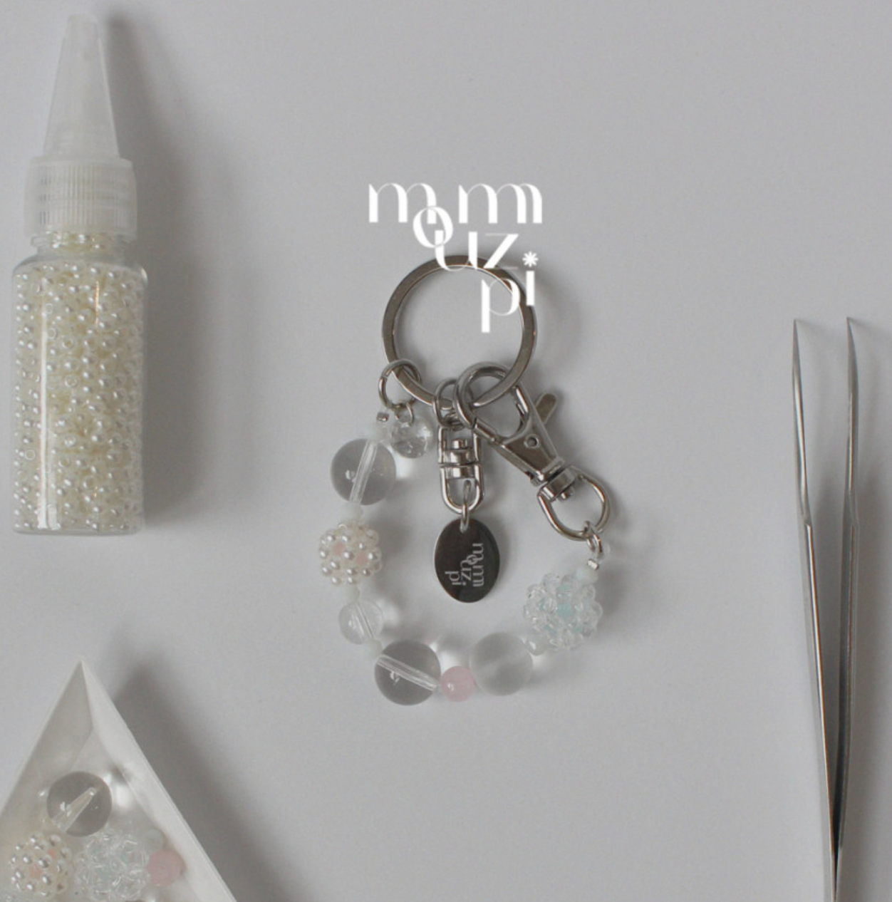 ｜moumm.zip:｜ Bath Time Bubble Gemstone Bead Keyring