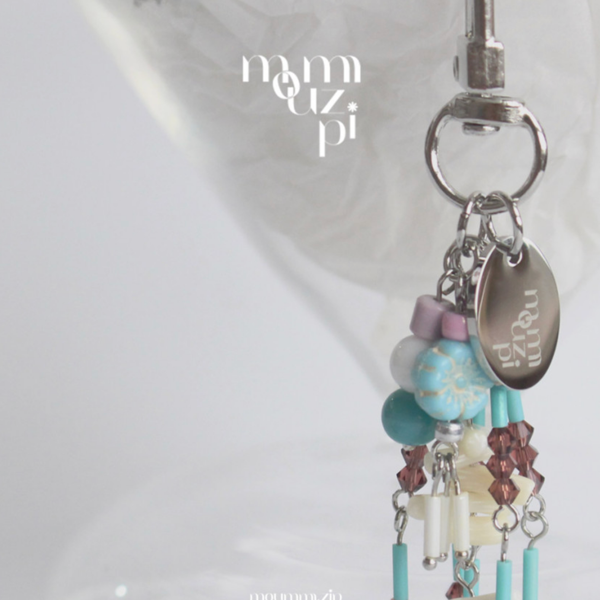 ｜moumm.zip:｜ Flower Natural Coral Jewelry Point Keyring