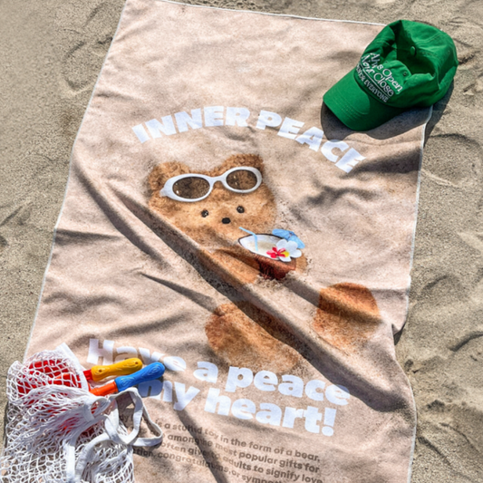 ｜THENINEMALL｜ Sand Gummy Inner Piece Beach Towel