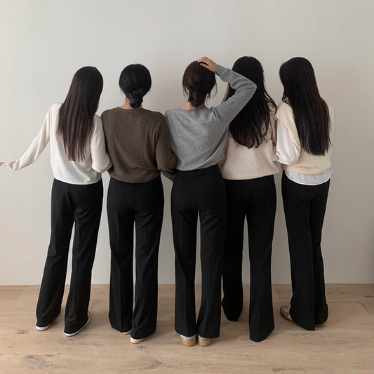 ｜SLOWAND｜ # SLOWMADE Market Semi Boots Cut Training Slacks