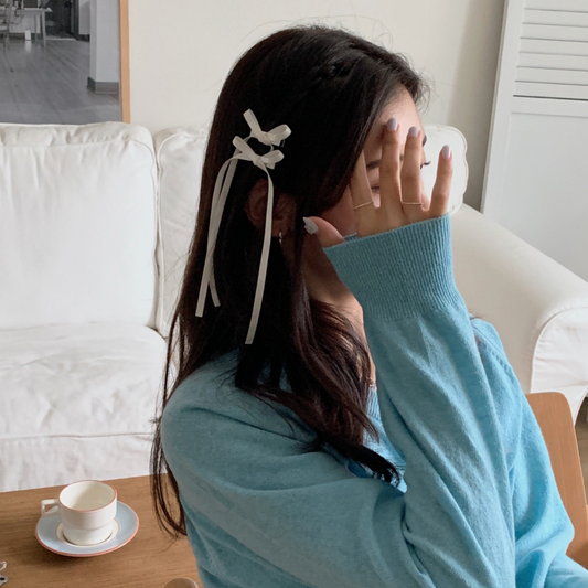 ｜SOYE PI-NE｜ Long Ribbon Hairpin Set