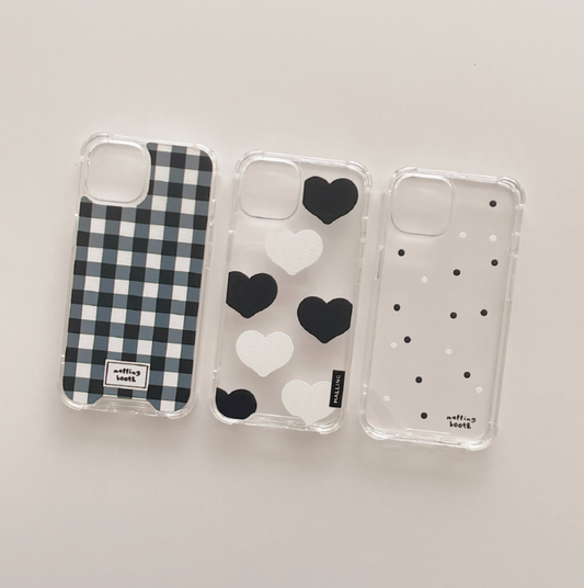 ｜malling booth｜ Black Deco Jelly Hard Case