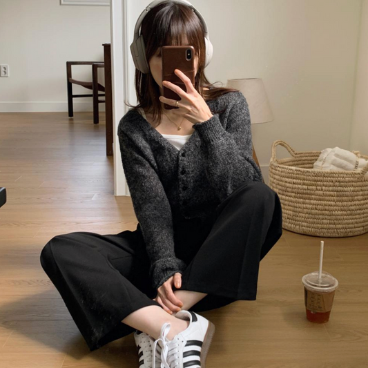 ｜98°C｜ Dust Bokashi Crop Cardigan